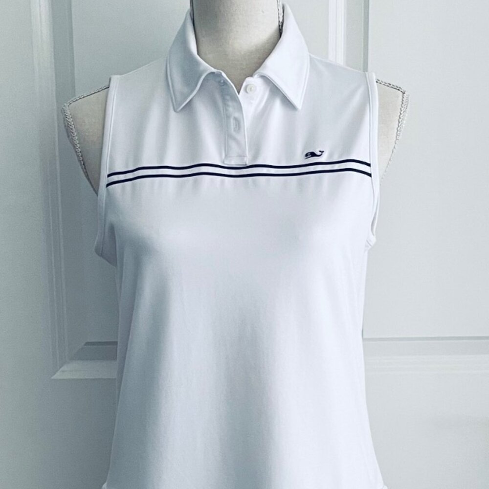 VINEYARD VINES WHITE TENNIS DRESS - SMALL